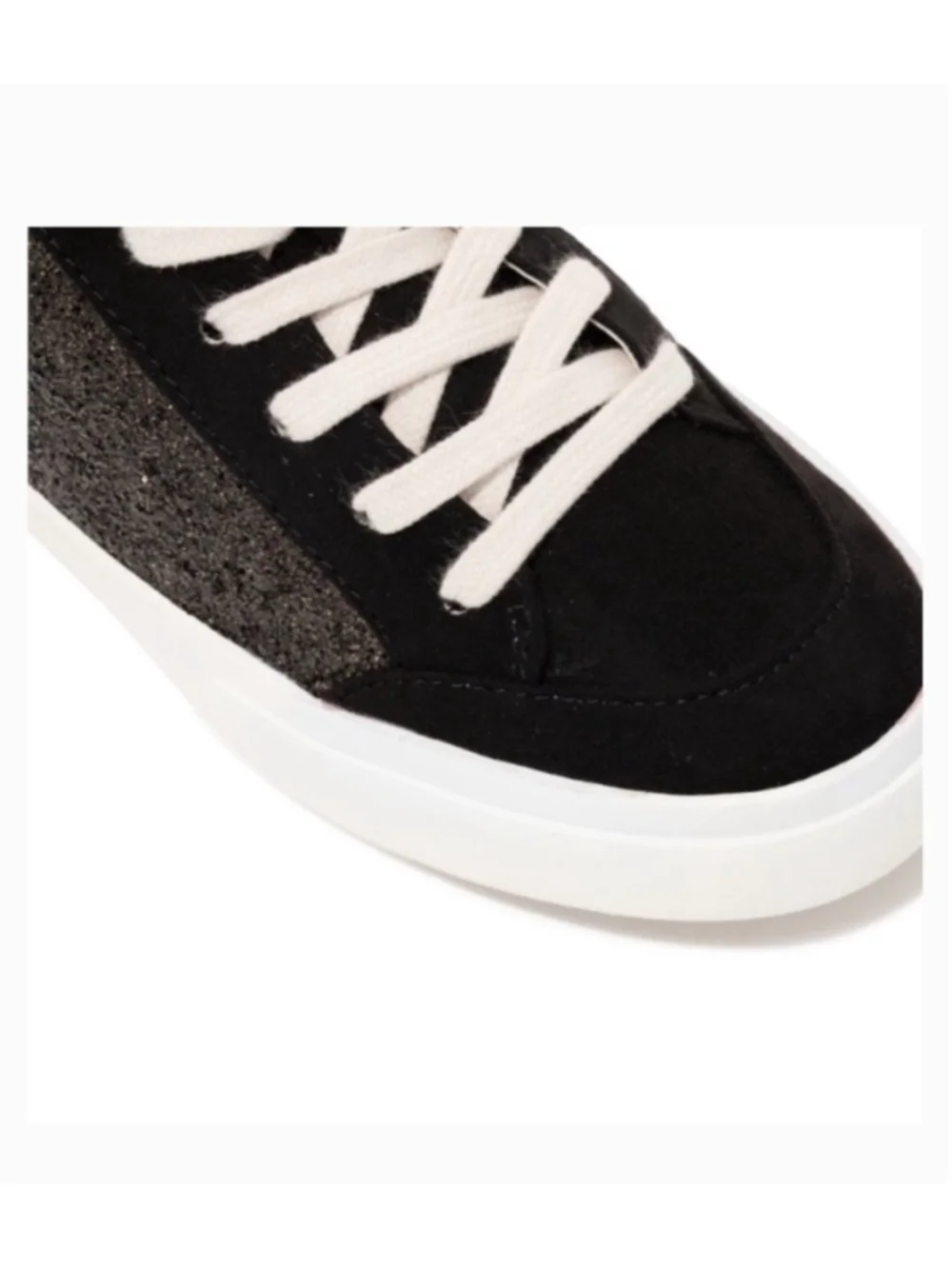 Dolce Vita Sneakers Zoey Black Glitter Trainers sz 6.5 excellent condition
